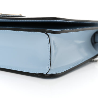 Prada Spazzolato Flap Slide Chain Shoulder Bag Celeste 10 of 11