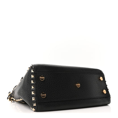 Valentino Garavani Pebbled Calfskin Messenger Bag Black 4 of 9