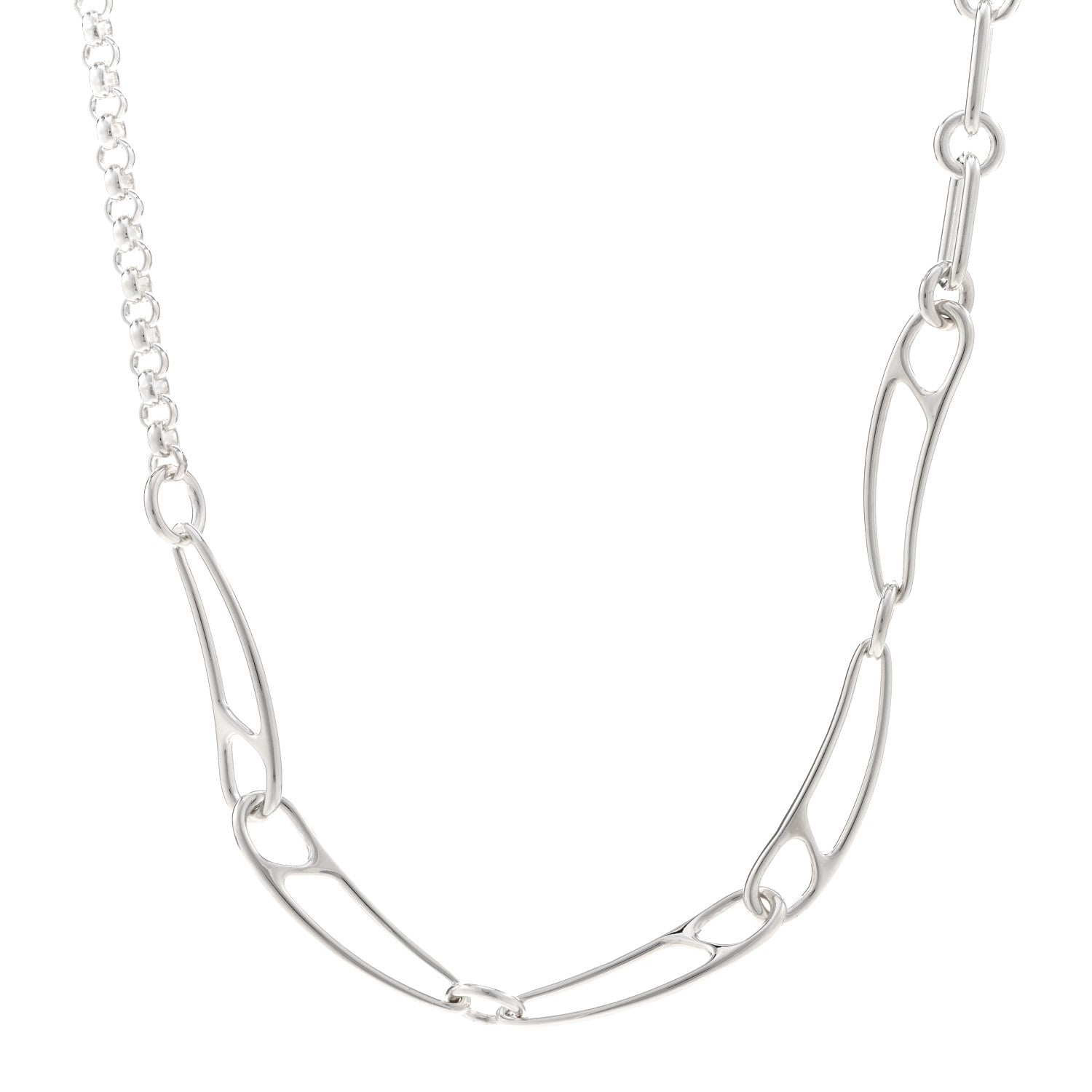 Hermes Sterling Silver Chaine d'Ancre Punk Necklace ST 1 of 5
