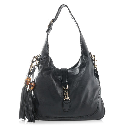 Gucci Leather New Jackie Shoulder Bag Black 1 of 6