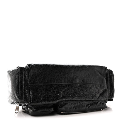 Balenciaga Agneau Arena Superbusy XS Sling Zip Shoulder Bag Black Black 4 of 9