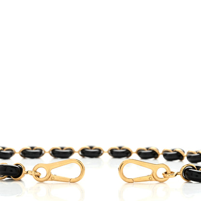 Loewe Brass Acetate Pebble Donut Chain Shoulder Strap Black Gold 3 of 4