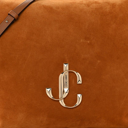 Jimmy Choo Suede Varenne Shoulder Bag Cuoio 7 of 9