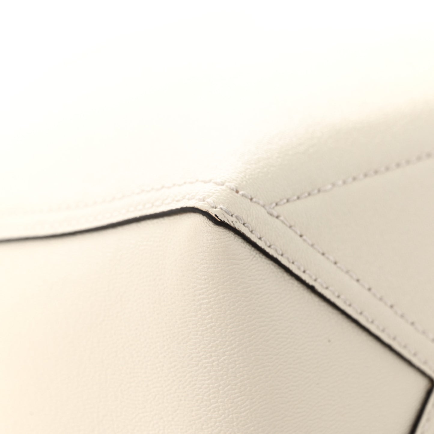 New Sakai Calfskin Lux Medium Dahlia Tote Mystic White