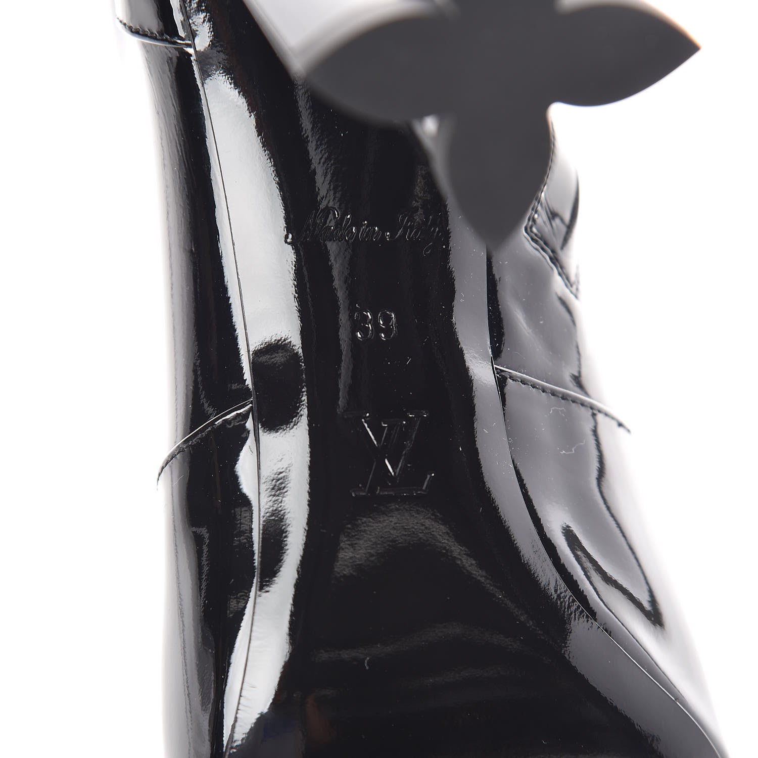 Louis Vuitton Patent Silhouette Ankle Boots 39 Black 5 of 6
