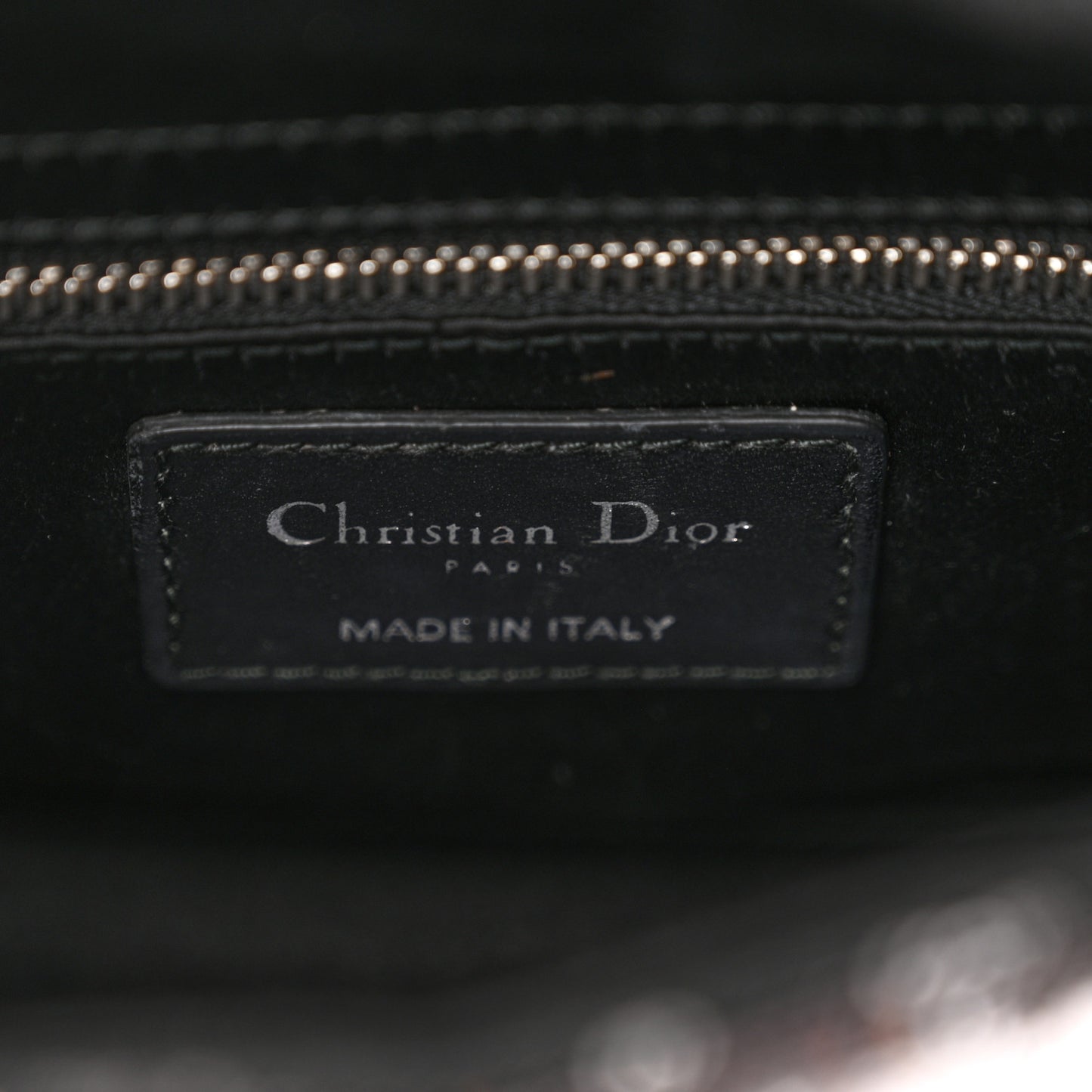 Satin Sequin Gradient Mini Lady Dior Black Silver
