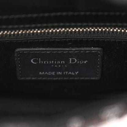 Christian Dior Satin Sequin Gradient Mini Lady Dior Black Silver 6 of 12