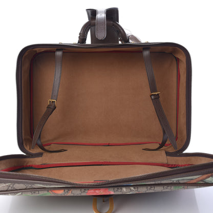 Gucci GG Supreme Monogram Tian Web Suitcase Beige Multicolor New Acero 5 of 12