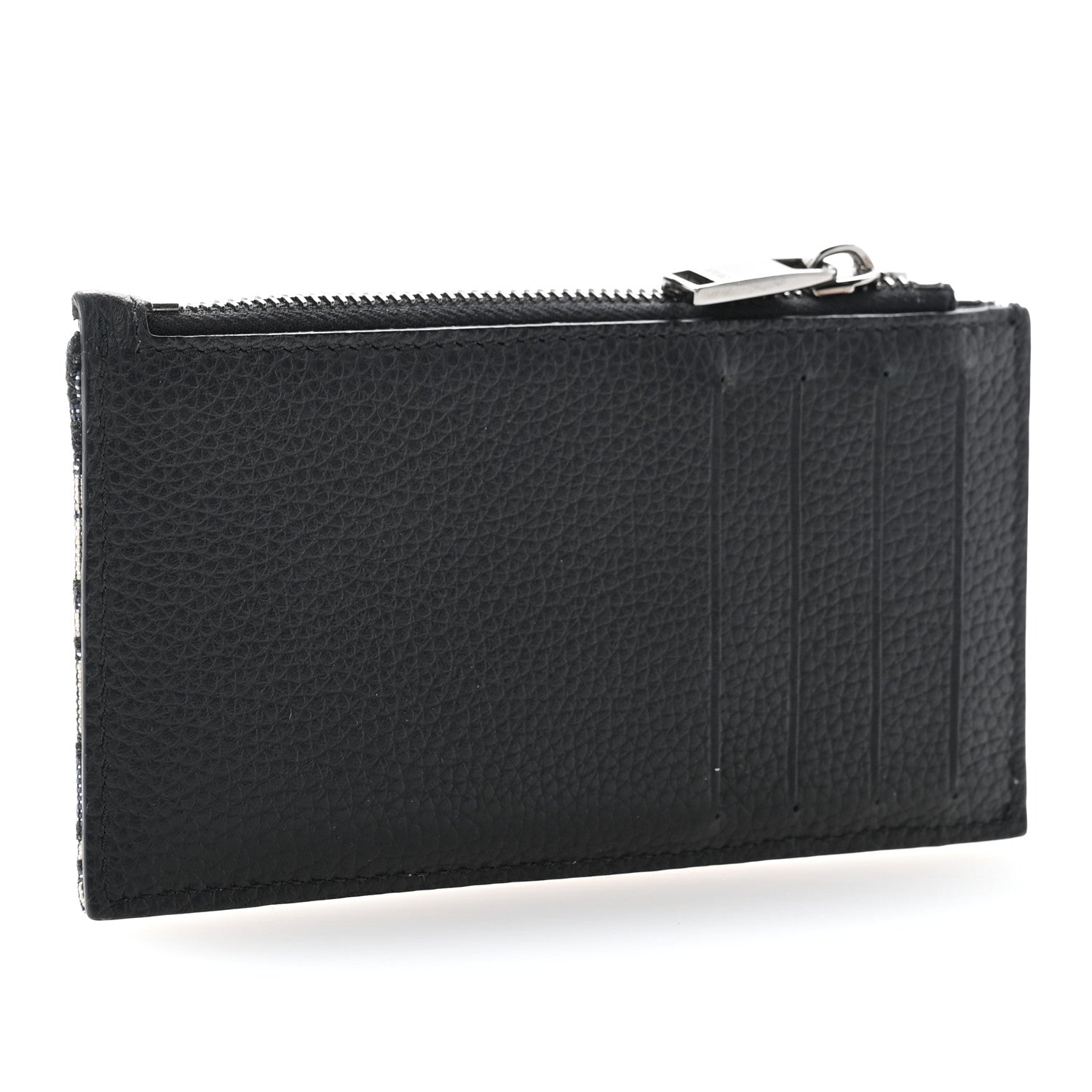 Christian Dior X KENNY SCHARF Oblique Canvas Embroidered Zip Card Holder Charcoal 3 of 7