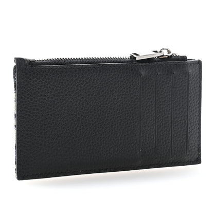 Christian Dior X KENNY SCHARF Oblique Canvas Embroidered Zip Card Holder Charcoal 3 of 7