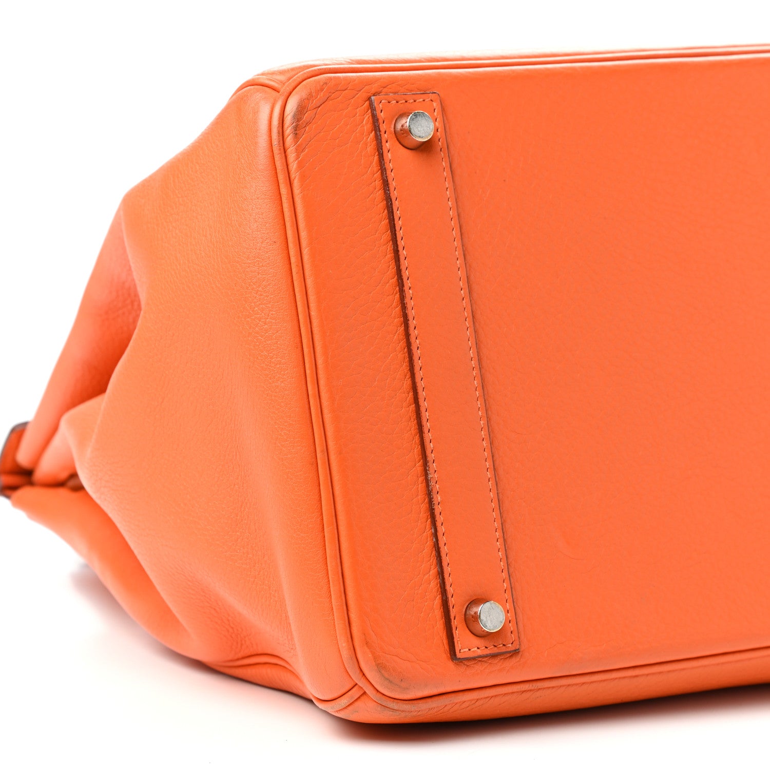 Hermes Taurillon Clemence Birkin 40 Orange 12 of 14