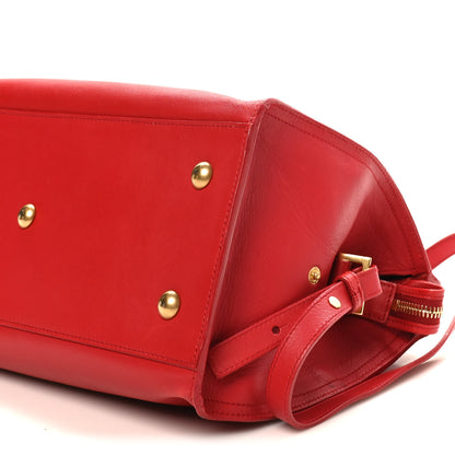 Saint Laurent Calfskin Small Classic Y Cabas Red 9 of 10