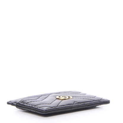 Gucci Calfskin Matelasse GG Marmont Card Holder Black 3 of 5