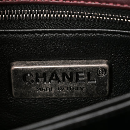 Chanel Lizard Mini Coco Handle Flap Burgundy 6 of 10
