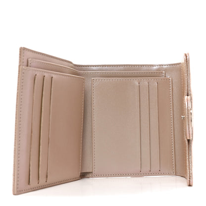 Chanel Metallic Caviar Chevron Quilted Compact Flap Wallet Light Gold 5 of 7