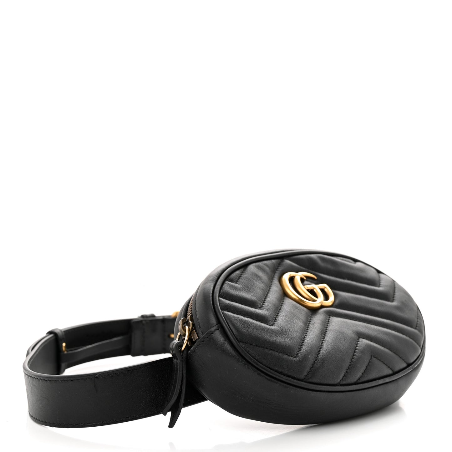 Calfskin Matelasse GG Marmont Belt Bag 85 34 Black