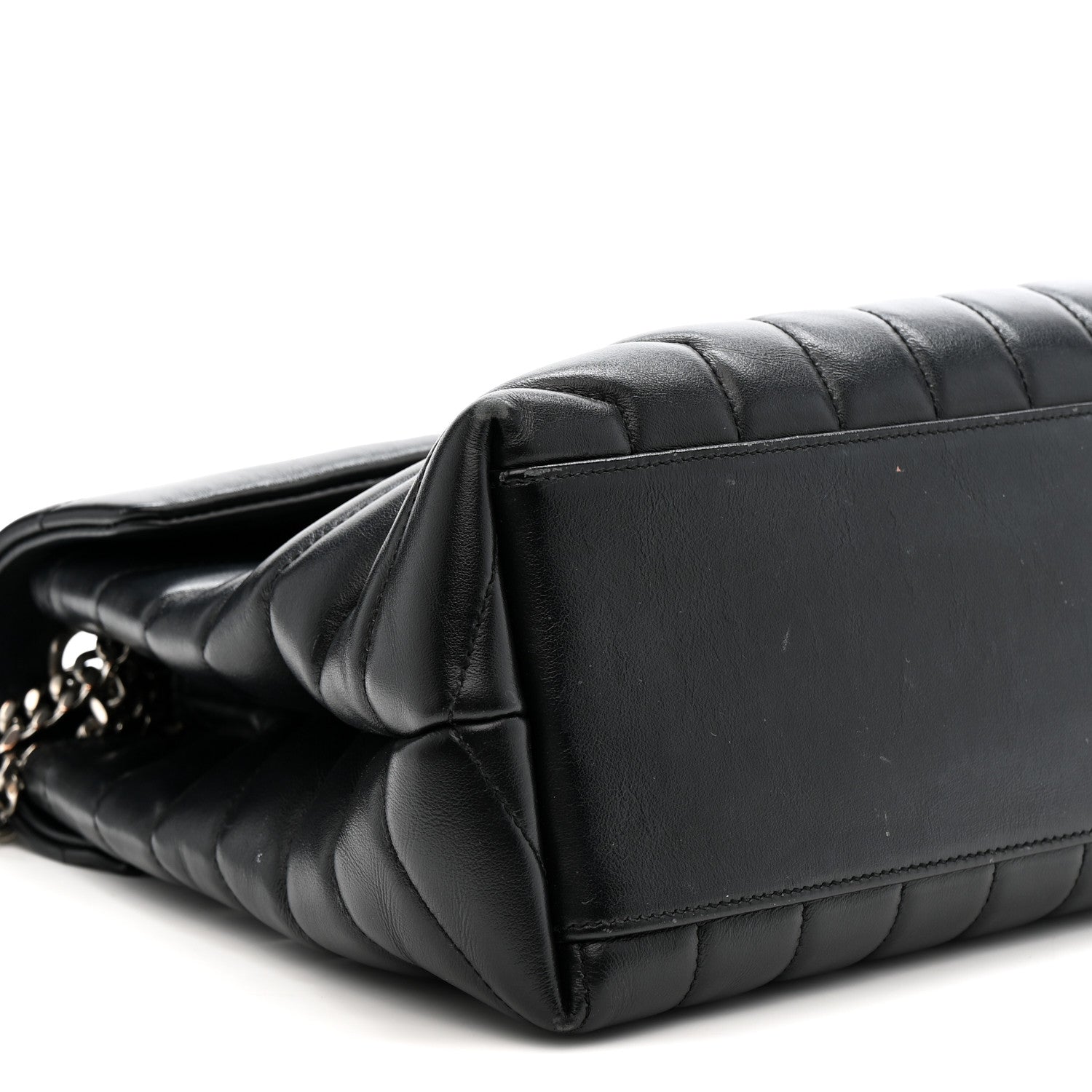 Saint Laurent Calfskin Y Quilted Monogram Medium Loulou Chain Satchel Black 10 of 17