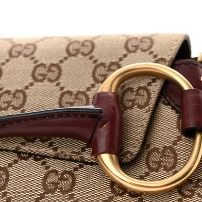 Gucci Monogram Studded Small Horsebit Clutch Bordeaux 14 of 14