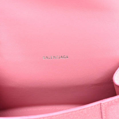 Balenciaga Glitter Fabric Hourglass Top Handle Bag XS Sweet Pink 6 of 10