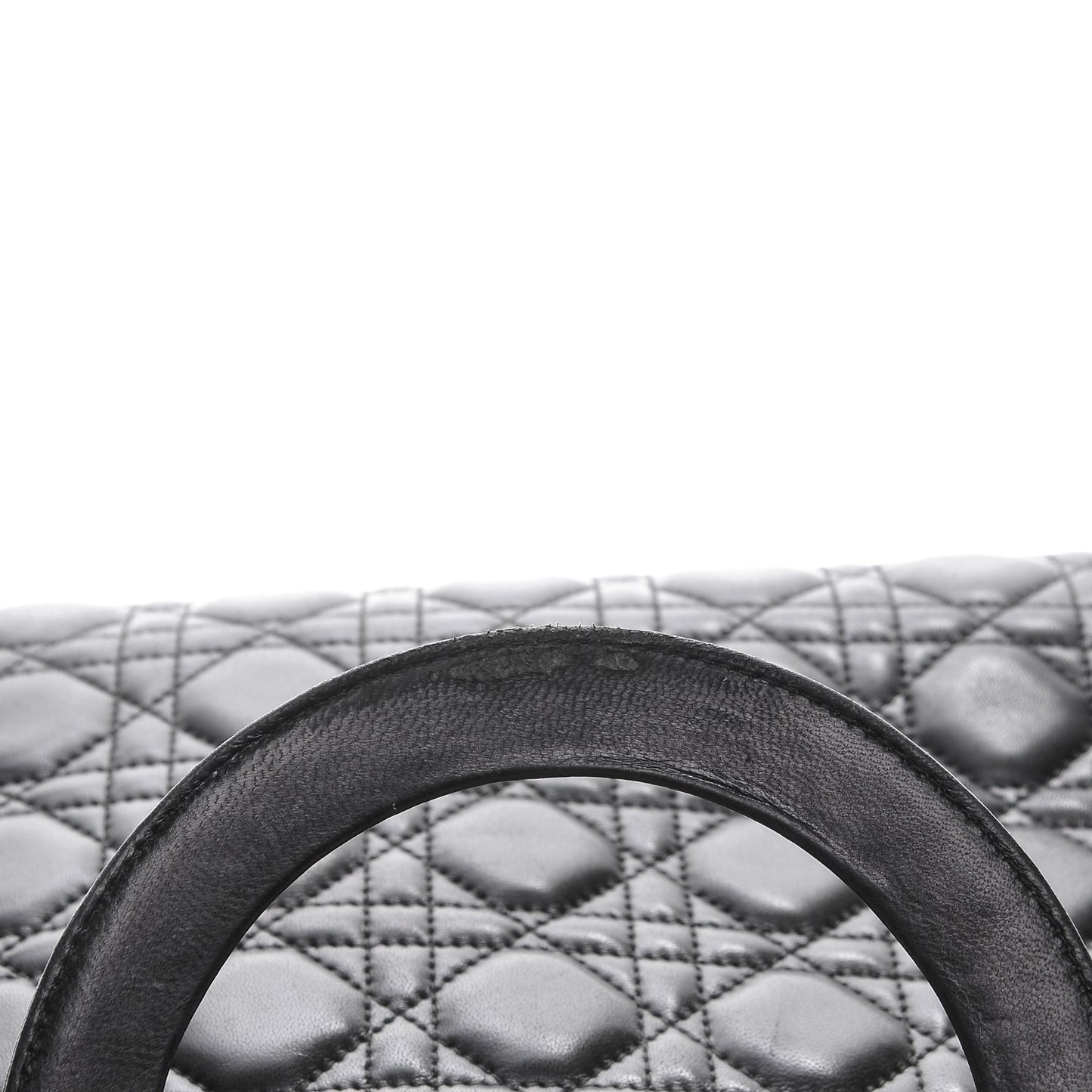 Lambskin Cannage Large Lady Dior Black