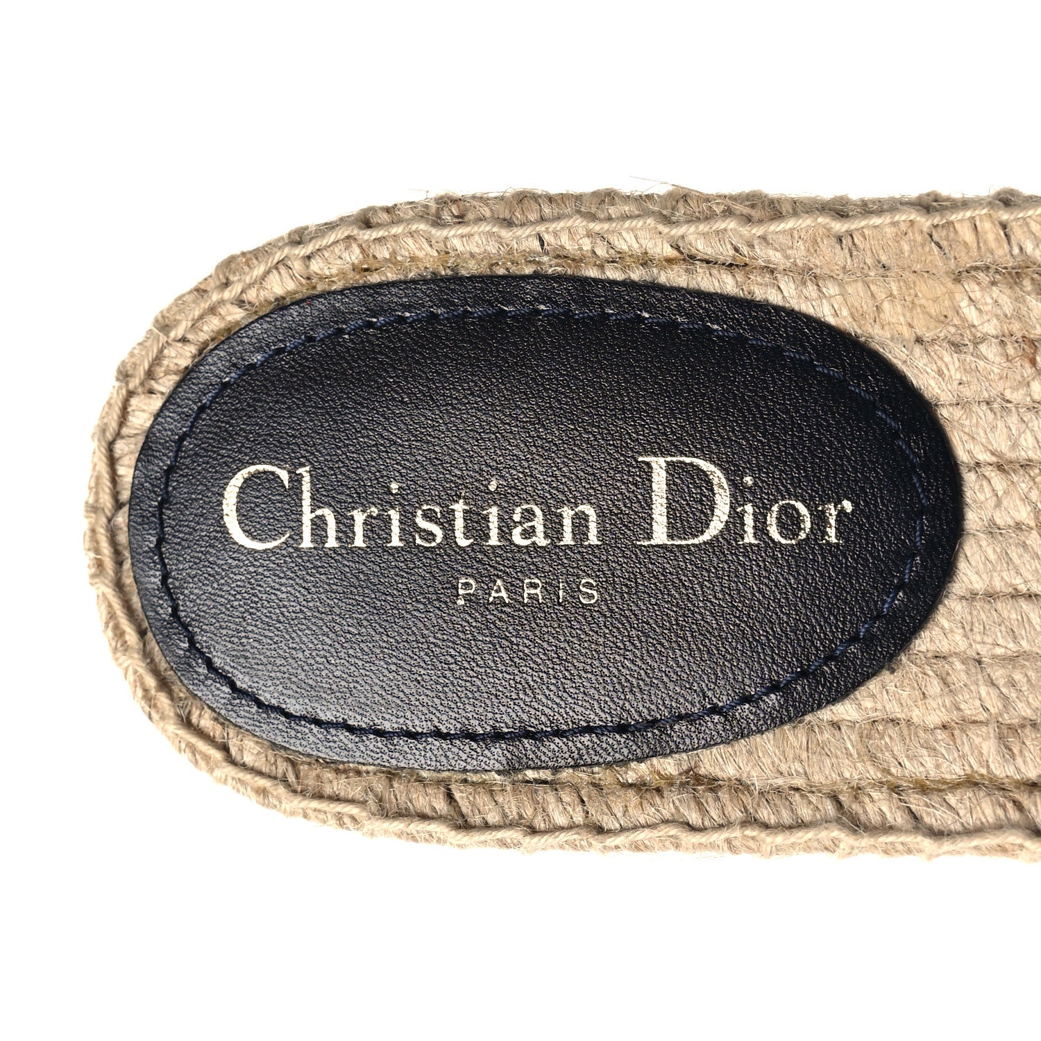 Christian Dior Oblique Embroidered Granville Espadrille 15mm Slippers 41 Deep Blue 8 of 9