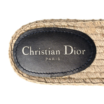 Christian Dior Oblique Embroidered Granville Espadrille 15mm Slippers 41 Deep Blue 8 of 9