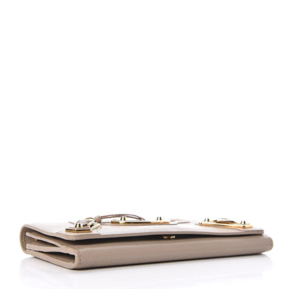 Balenciaga Chevre Gold Metallic Edge Hardware Money Wallet Gris Taupe 4 of 6