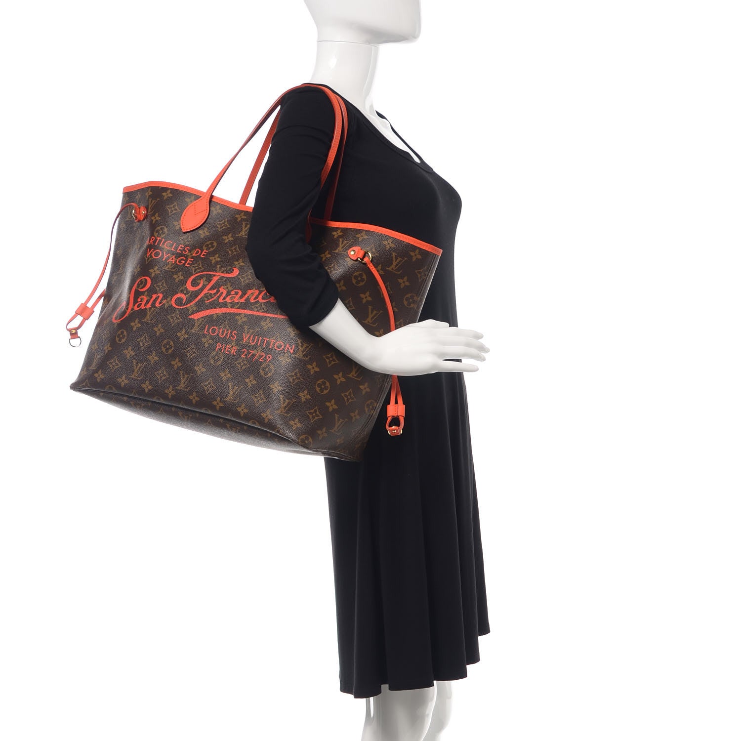 Louis Vuitton Monogram Articles de Voyage Ikat San Francisco LV Cup Neverfull GM Orange 2 of 10