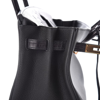 Hermes Togo Matte Alligator Birkin Touch 30 Black 19 of 40
