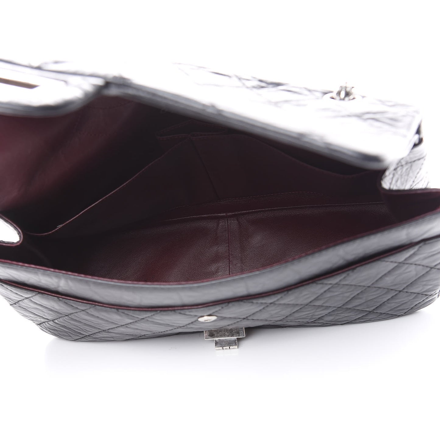 Aged Calfskin Quilted 2.55 Reissue 227 Flap Black
