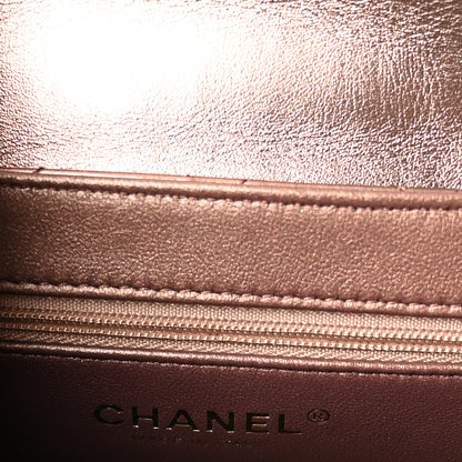Chanel Metallic Aged Calfskin Quilted Nano Kelly Shopper Bronze 6 of 10