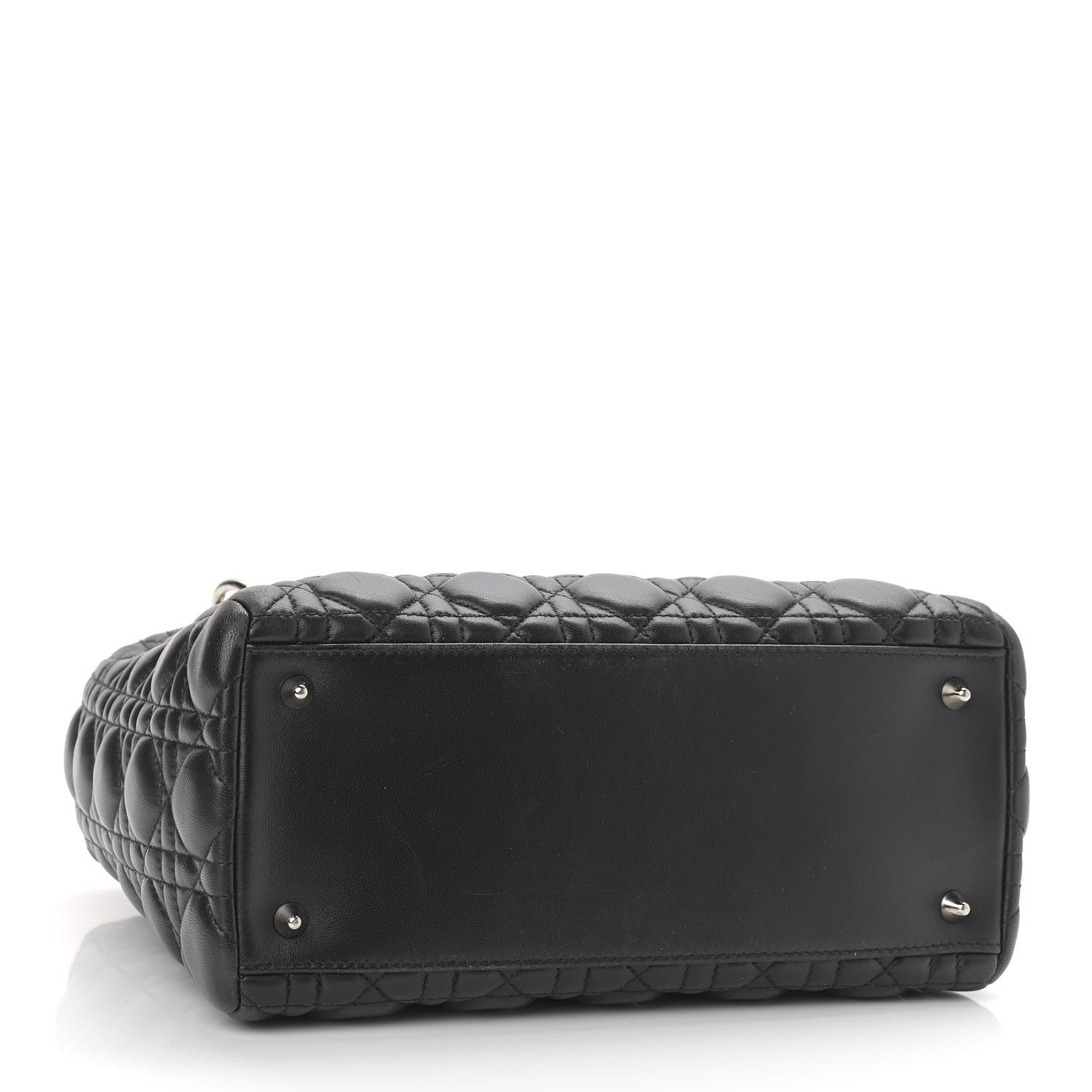 Christian Dior Lambskin Cannage Medium Lady Dior Black 3 of 10