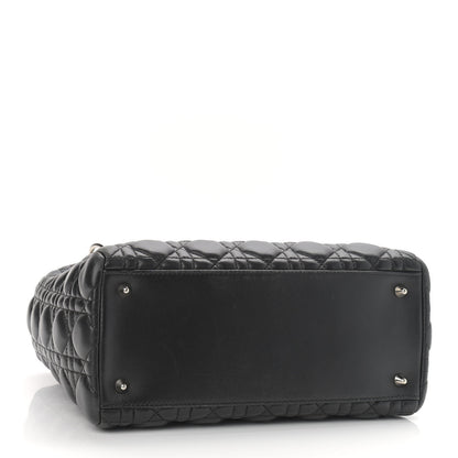 Christian Dior Lambskin Cannage Medium Lady Dior Black 3 of 10