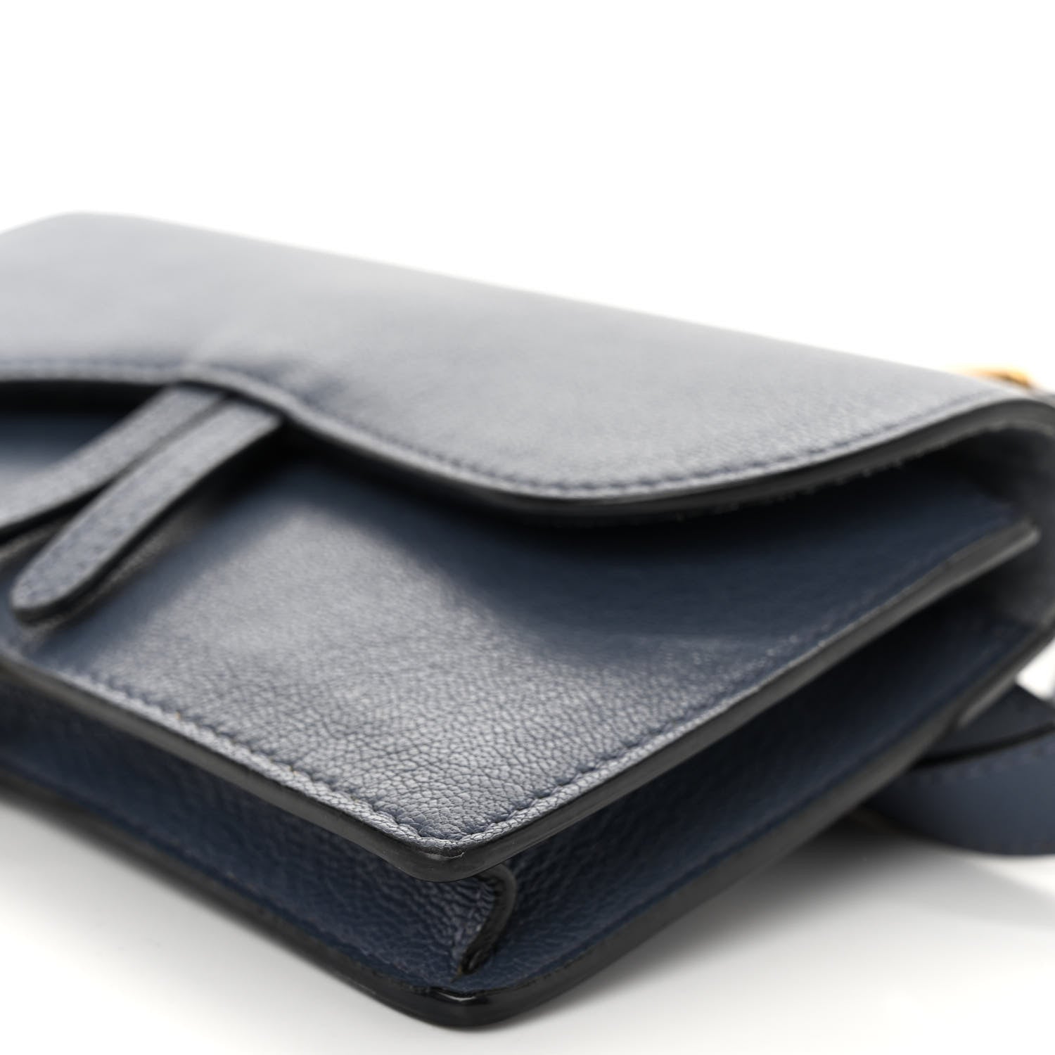 Christian Dior Goatskin Saddle Belt Bag Denim Blue 9 of 9