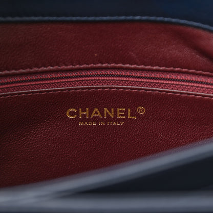 Chanel Lambskin Quilted Large Trendy CC Flap Dual Handle Bag Navy Blue 6 of 11