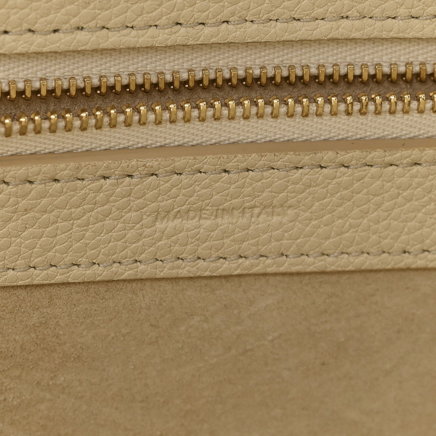 Celine Soft Grained Calfskin Small Belt Cabas Phantom Vanilla 6 of 10