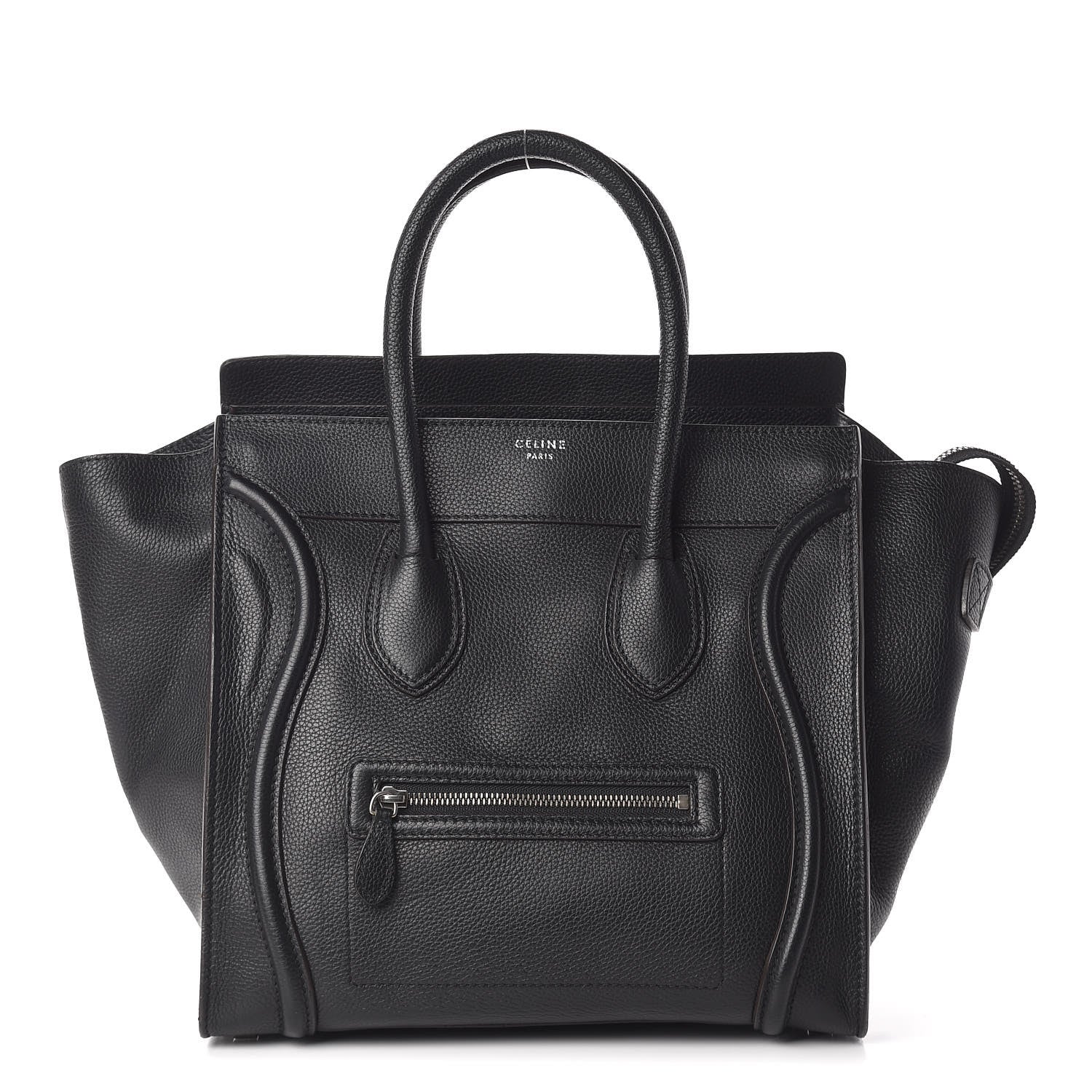 Celine Drummed Calfskin Mini Luggage Black 1 of 14