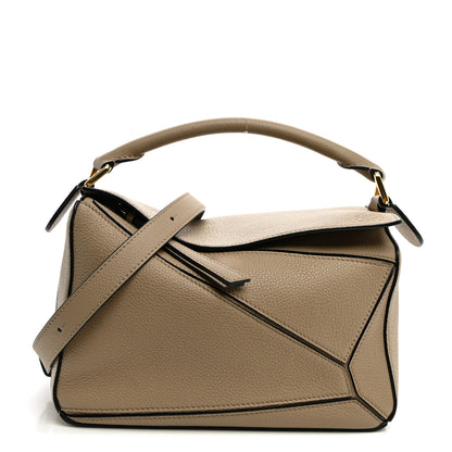 Loewe Grained Calfskin Small Puzzle Bag Sand 1 of 9