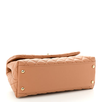 Chanel Caviar Quilted Lizard Embossed Small Coco Handle Flap Brown 4 of 10
