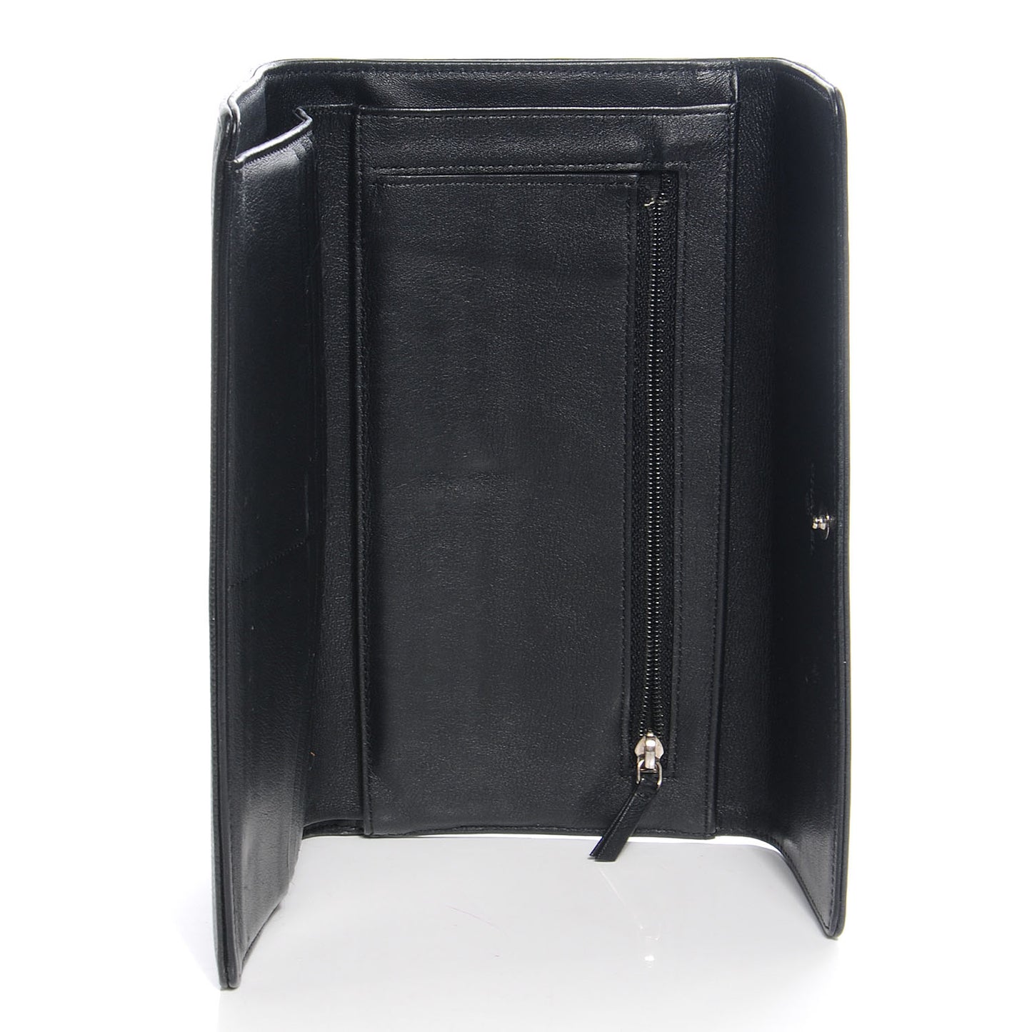 Caviar CC Large Flap Wallet Black