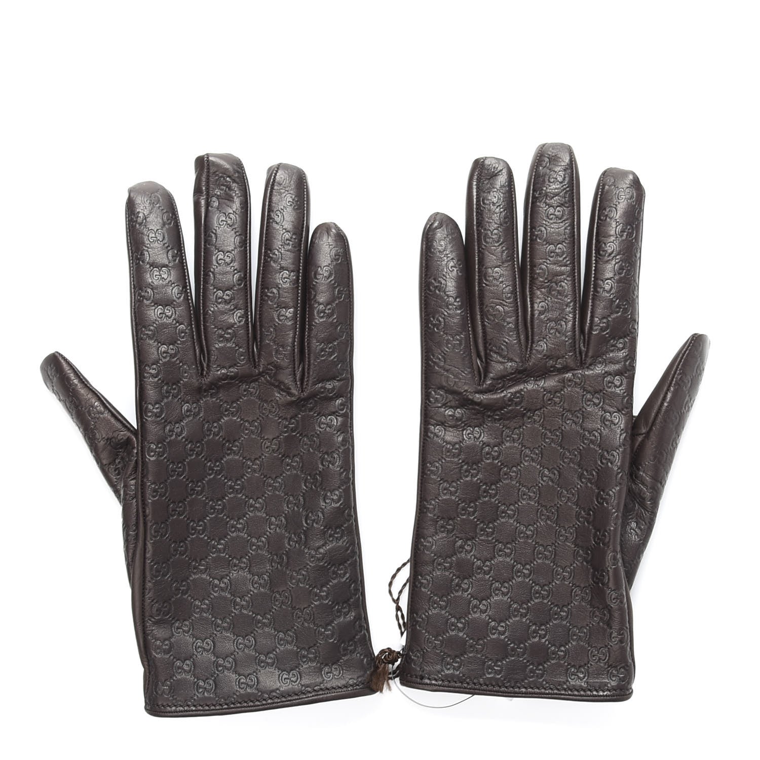 Gucci Guccissima Gloves 8.5 Brown 1 of 6