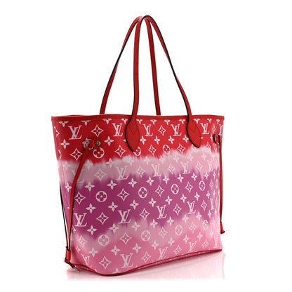 Louis Vuitton Monogram Escale Neverfull MM Rouge 4 of 11