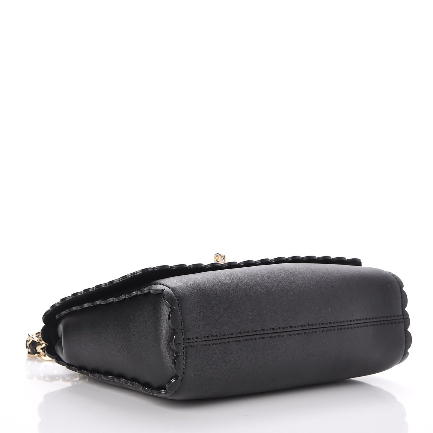 Classic Calfskin Flower Cecily Flap Black