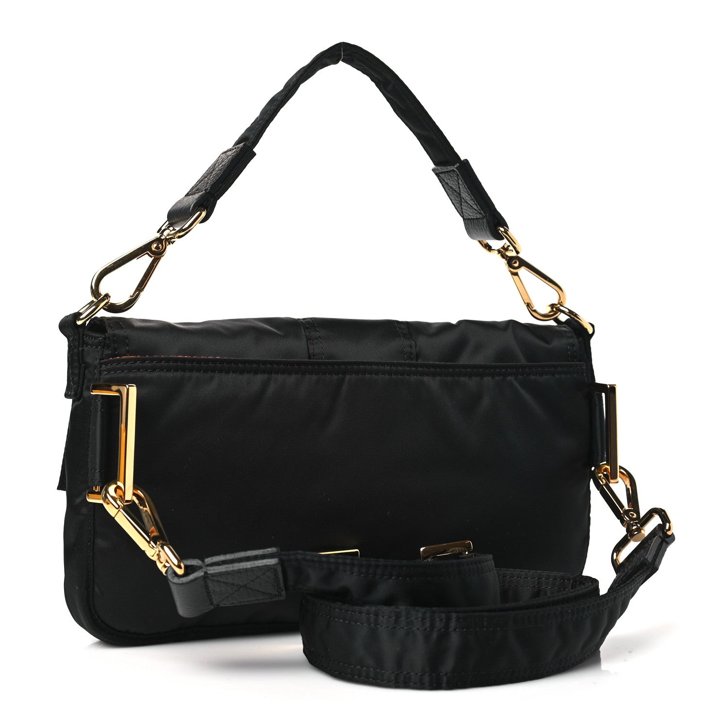 Fendi X PORTER Nylon Regular Belt Baguette Black 3 of 11