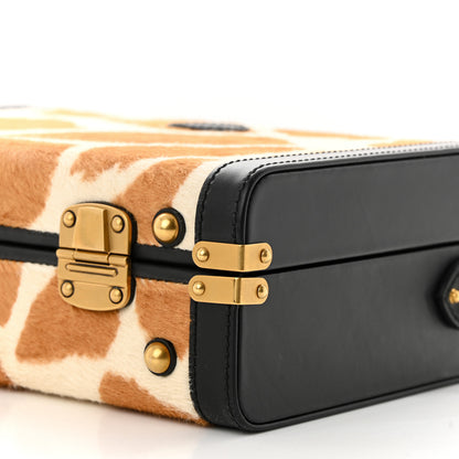 Gucci Pony Hair Giraffe Print Small Suitcase 9 of 13