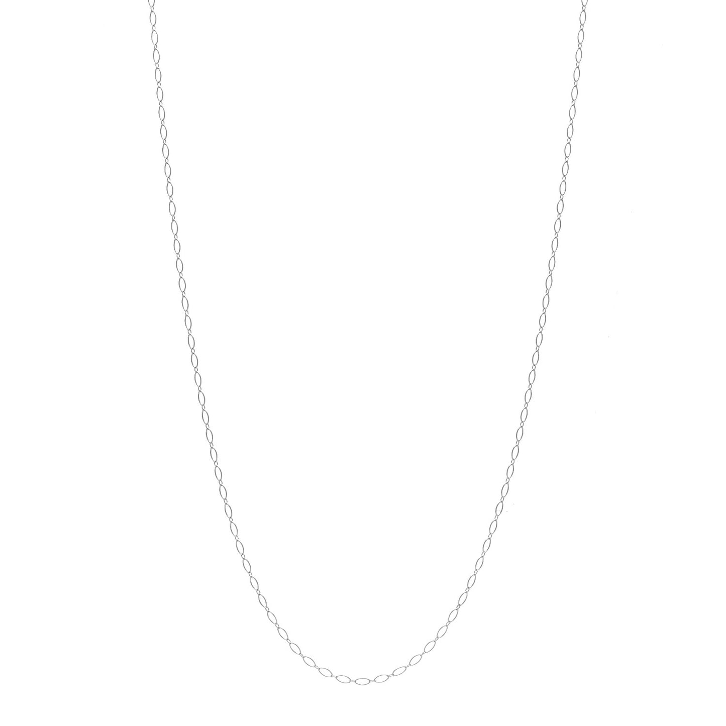 Sterling Silver Oval Link Chain Necklace 30"