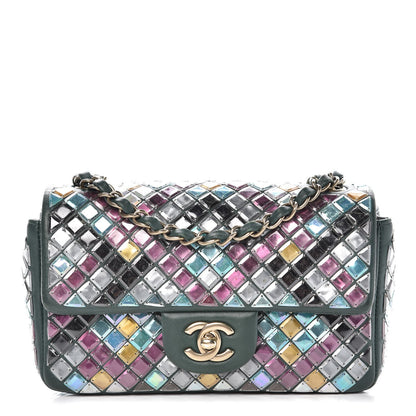 Chanel Lambskin Mosaic Small Flap Green Multicolor 1 of 16