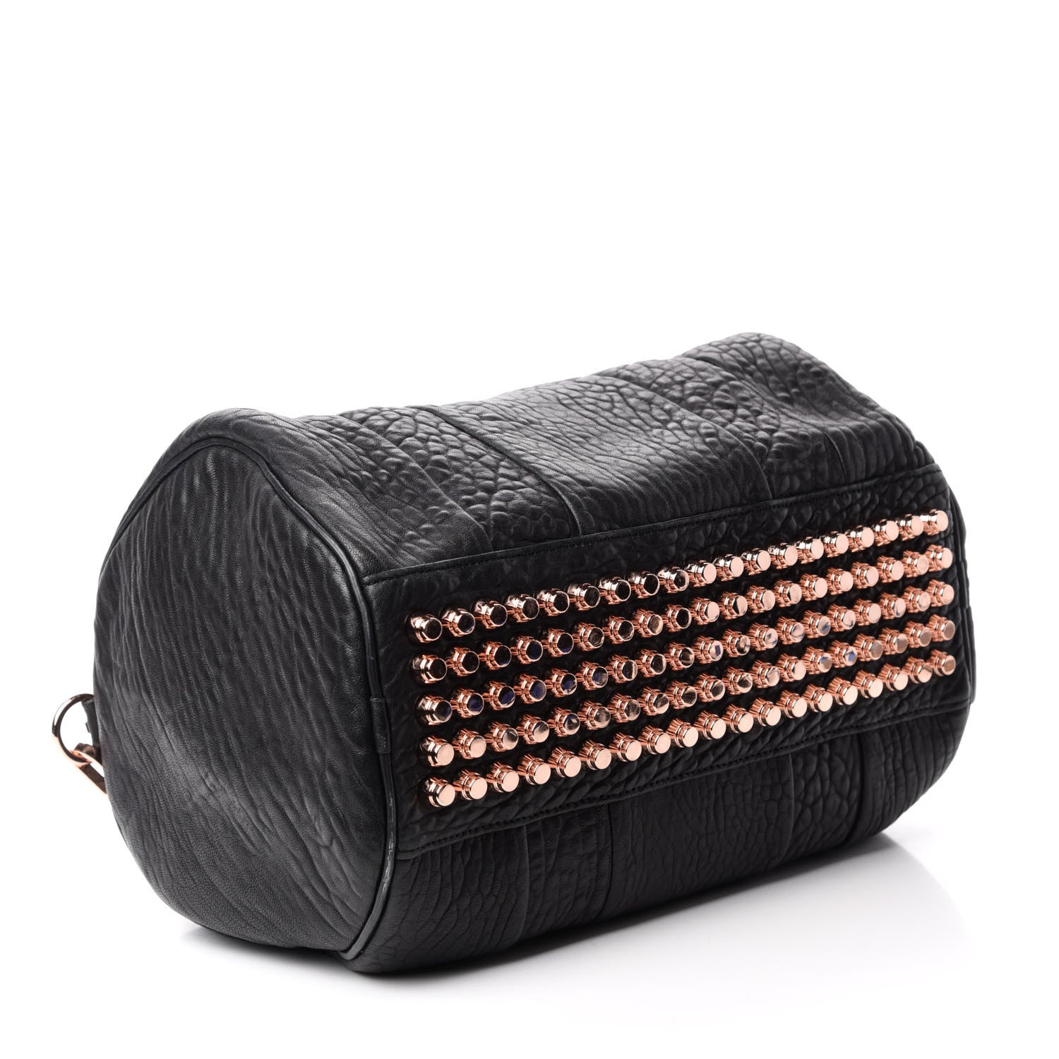 Alexander Wang Pebbled Lambskin Rocco Black Rose Gold Hardware 4 of 9