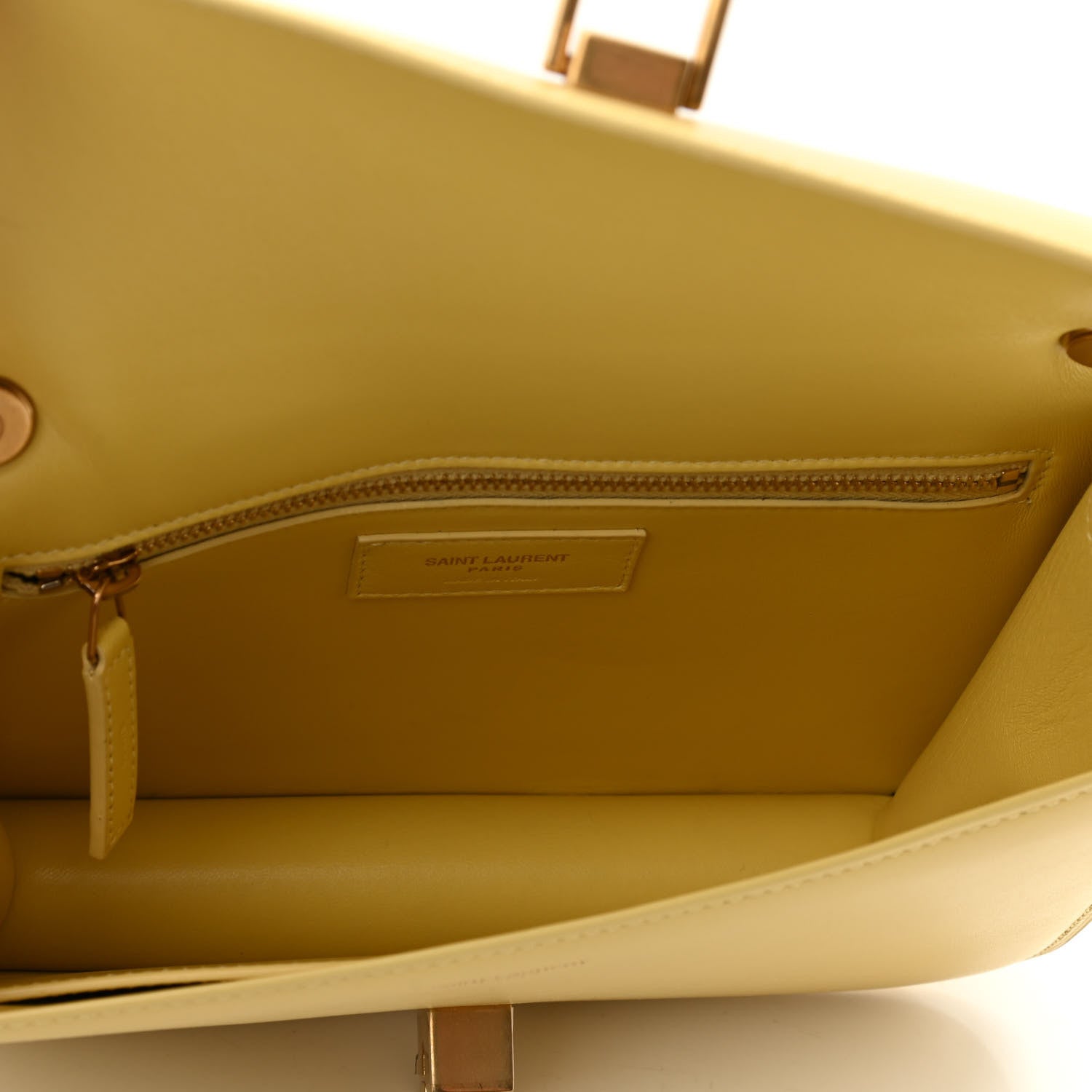 Saint Laurent Smooth Calfskin Carre Satchel Paille 5 of 11