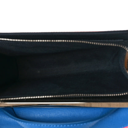 Fendi Vitello Elite Monster Mini Demi Jour Shoulder Bag Papavero Royal Blue Multicolor 4 of 8